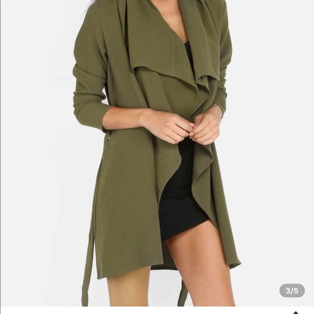 Army green coat